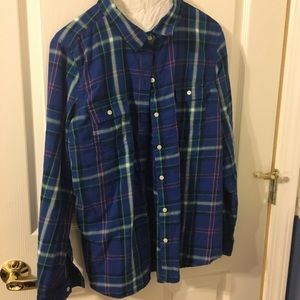 Old Navy blue plaid